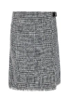 BURBERRY BURBERRY WOMAN EMBROIDERED HOUNDSTOOTH SKIRT