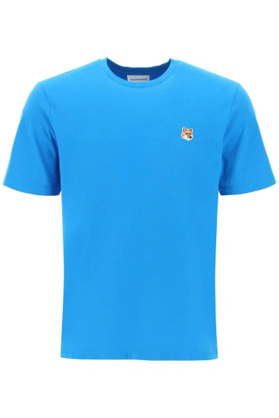 Maison Kitsuné Fox Patch T-shirt In Blue