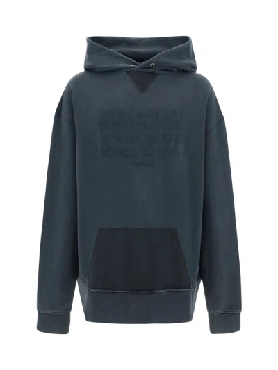 Margiela Hoodie In Washed Black