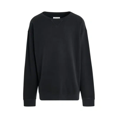Maison Margiela Open Neck Oversized Sweatshirt In Black