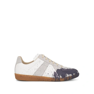 Maison Margiela Replica Sneaker In White & Pewter