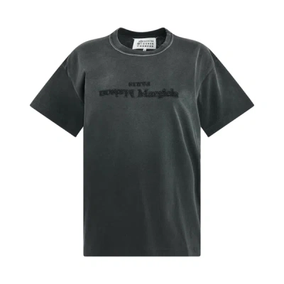 Maison Margiela Black Cotton Reverse T-shirt In Grey