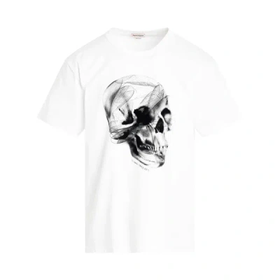 Alexander Mcqueen Dragonfly Skull Print T-shirt In Multi