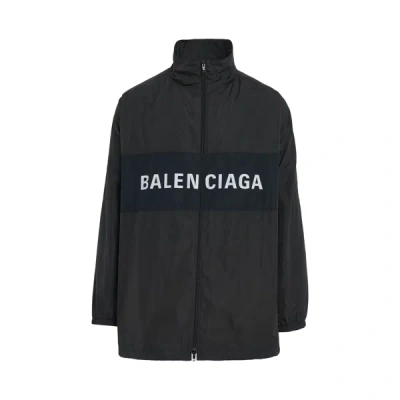BALENCIAGA MEN'S TECHNICAL LOGO ZIP-UP JACKET