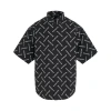 BALENCIAGA ALL-OVER LOGO SHORT-SLEEVE SHIRT