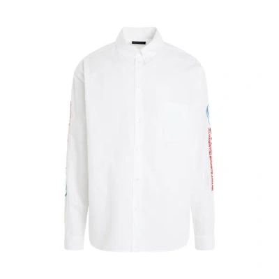 Balenciaga Long-sleeve Large Fit Shirt In White