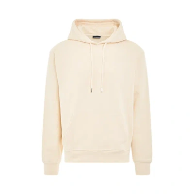 Jacquemus Brode Logo-embroidery Organic-cotton Hoodie In Neutrals
