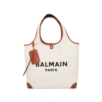 Balmain B-army Grocery Bag In Multicolor