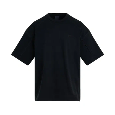 Juunj Sleeve Zip Over Fit T-shirt In Black
