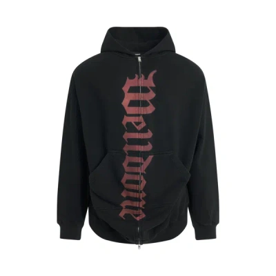 We11 Done Flare Zip-up Hoodie In Black