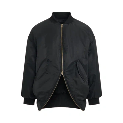 We11 Done Black Two-way Bomber Jacket