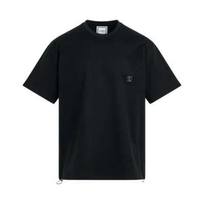 Wooyoungmi Side Drawstrap T-shirt In Black