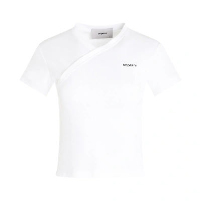 Coperni V-neck T-shirt In White