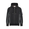 SACAI SPONGE SWEAT & NYLON TWILL ZIP HOODIE