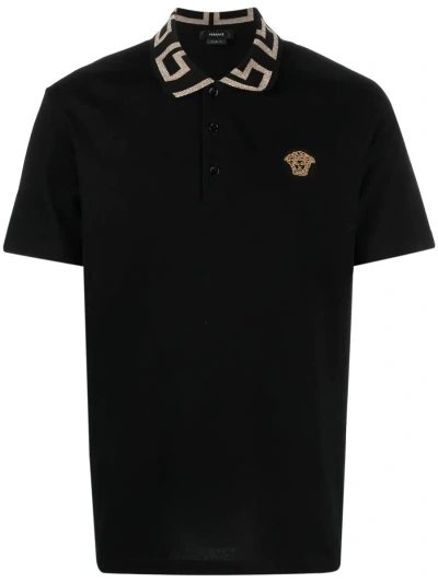 Versace Polo Medusa Head In Black