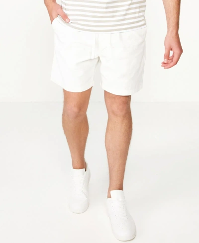 Cotton On Men's Easy Shorts In White Texture