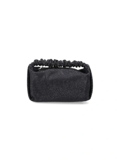 Alexander Wang Crystal Embellished Heiress Bag In Black