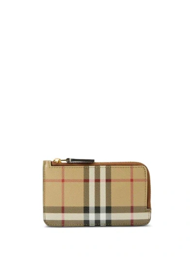 Burberry Vintage Check Zipped Card Holder In Multi-colored