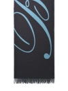 Burberry Bby Script Scarf In Blue