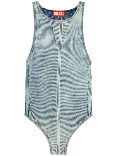 Diesel M-tansy Sleeveless Denim Bodysuit