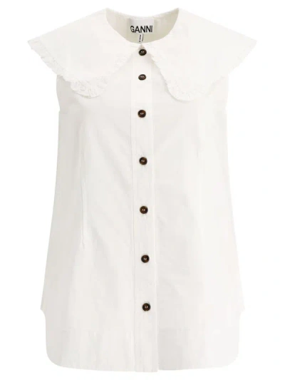 GANNI GANNI POPLIN BLOUSE