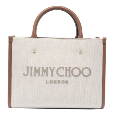 Jimmy Choo Varenne Small Tote Bag In Beige