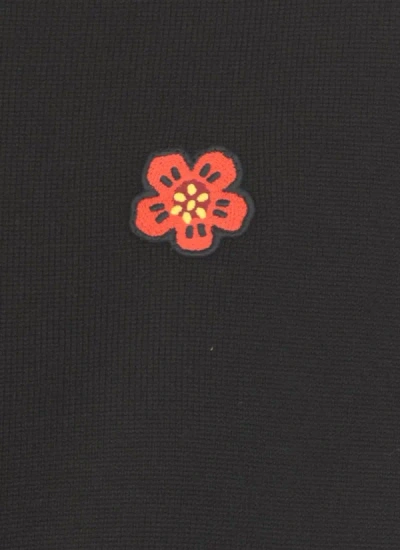Kenzo Boke Flower Crest Wool Jumper In Black