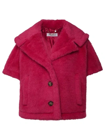 Max Mara Fuchsia Alpaca Blend Cape In Pink