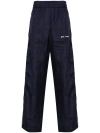 Palm Angels Men Logo Track Pants In Blue