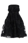 Simone Rocha Ruffled Tulle Minidress In Black