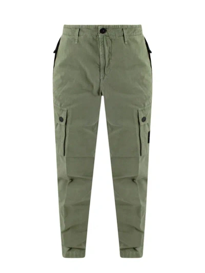 Stone Island Cotton Slim Combat Trousers In Musk