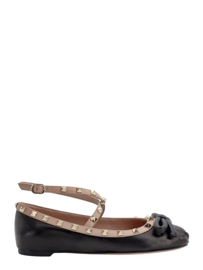 Valentino Garavani Garavani Rockstud Ballerina Flats In Black