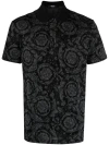 VERSACE VERSACE POLO SHIRT WITH JACQUARD EFFECT