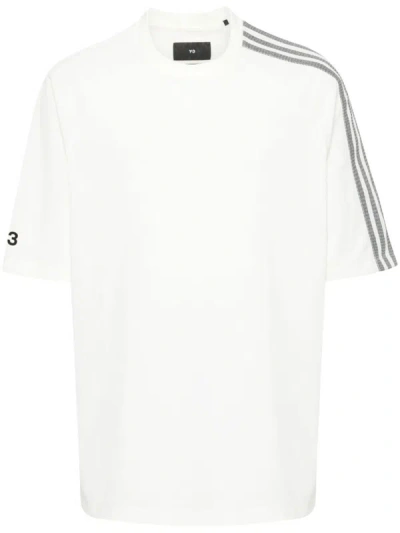 Y-3 '3 Stripes' T-shirt In Ivory