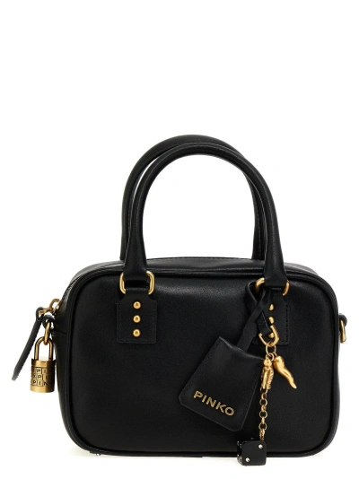 Pinko Zipped Mini Top Handle Bag In Black