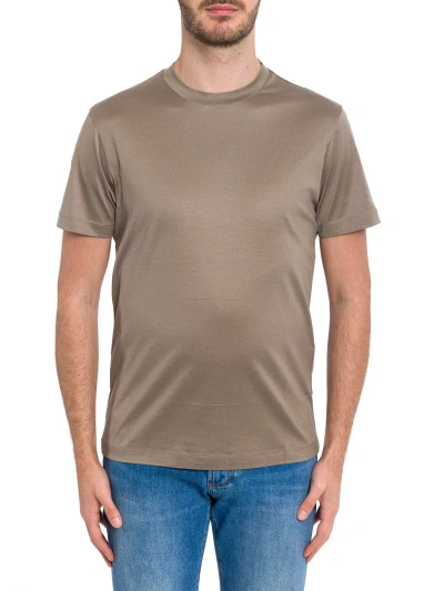 Emporio Armani Short-sleeve Cotton T-shirt In Green