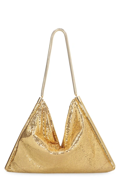 Paco Rabanne Pixel Tube Shoulder Bag In Gold