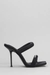 Alexander Wang Women's Julie Square Toe Tubular Strap High Heel Sandals In Grey Aged