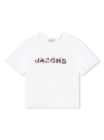 Marc Jacobs Kids' Logo-print Cotton T-shirt In 화이트