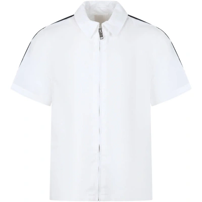 Givenchy Kids' White Shirt For Boy With Logo In Bianco