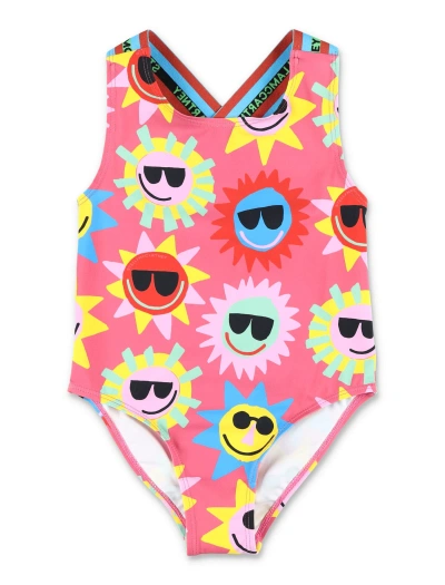 Stella Mccartney Kids' Sun-print Swimsuit In Pink