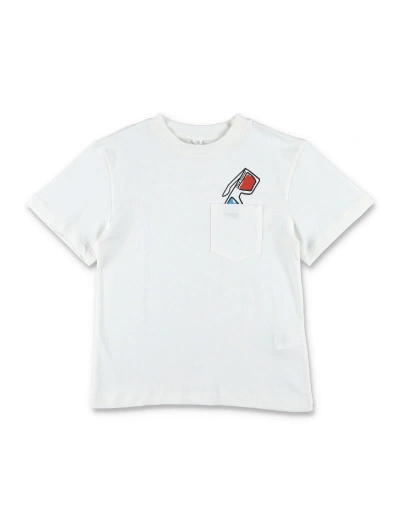 Stella Mccartney Kids' 3d Glasses Pocket T-shirt In White