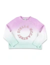 Stella Mccartney Kids' Ombré Sweatshirt With Logo In Pastel Multicolour