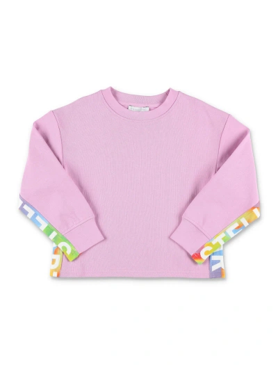 Stella Mccartney Kids' Logo-print Cotton Sweatshirt In Pink