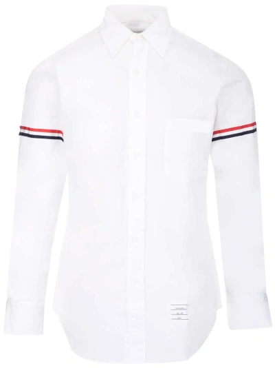 Thom Browne Classic Button Down Shirt In White In Blanco