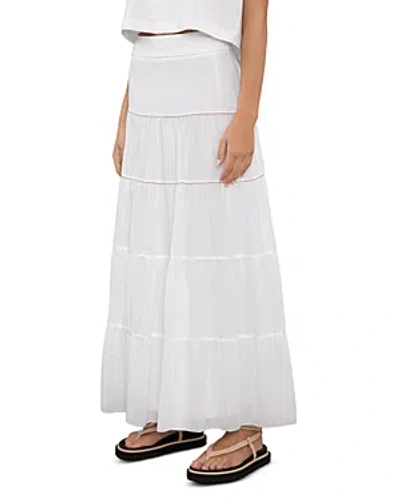 Peserico 珠饰超长半身裙 In White