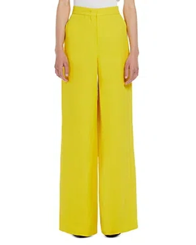 Max Mara Wide-leg Gary Trousers In Yellow