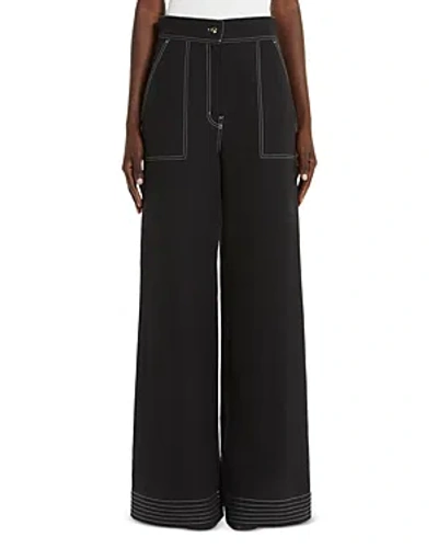 Max Mara Oboli Wide-leg Trousers In Black