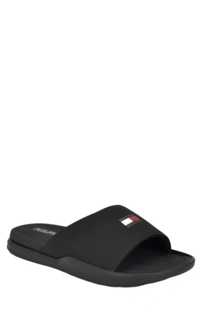 Tommy Hilfiger Men's Marmo Fashion Pool Slides In Black 001