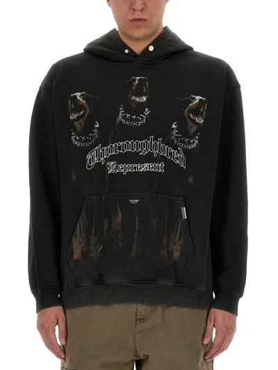 Represent Cotton Thoroughbred Hoodie In Black